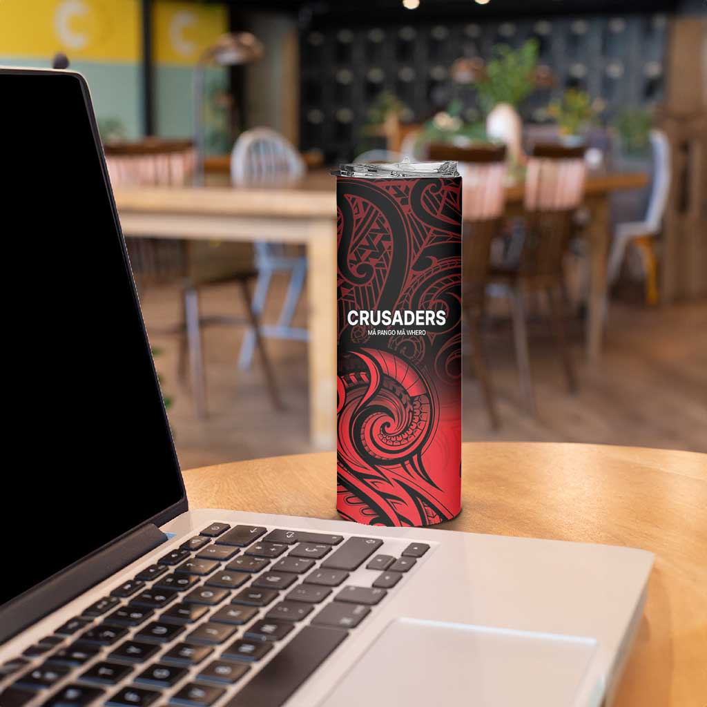 New Zealand Rugby Pacific Custom Skinny Tumbler Whatumoana Maori Tribal Tattoo LT9 - Polynesian Pride