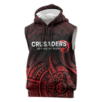 New Zealand Rugby Pacific Custom Sleeveless Zip Hoodie Whatumoana Maori Tribal Tattoo LT9 Gold - Polynesian Pride