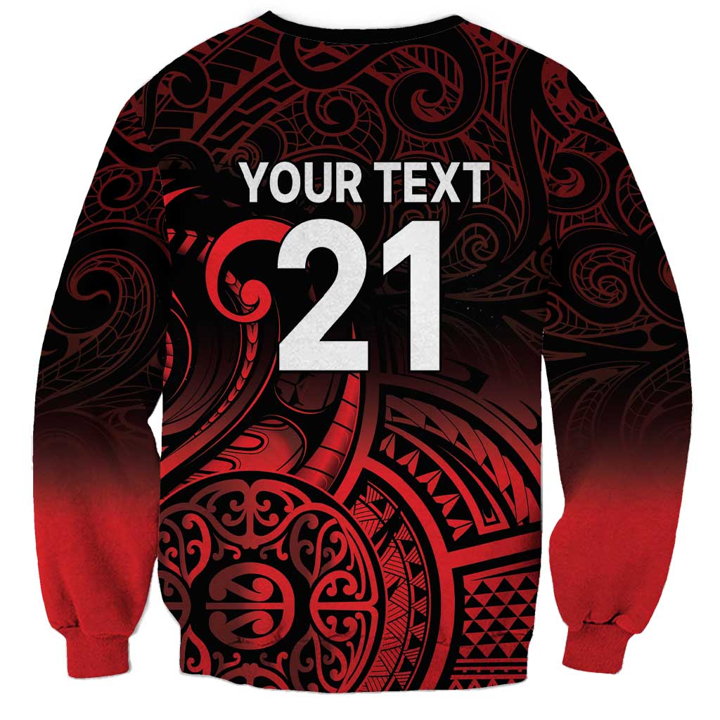 New Zealand Rugby Pacific Custom Sweatshirt Whatumoana Maori Tribal Tattoo