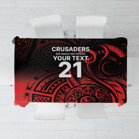 New Zealand Rugby Pacific Custom Tablecloth Whatumoana Maori Tribal Tattoo