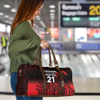 New Zealand Rugby Pacific Custom Travel Bag Whatumoana Maori Tribal Tattoo - Polynesian Pride