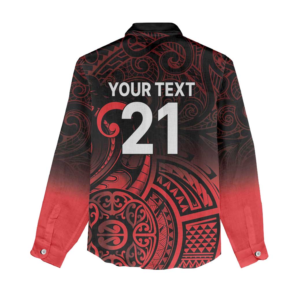 New Zealand Rugby Pacific Custom Women Casual Shirt Whatumoana Maori Tribal Tattoo LT9 - Polynesian Pride