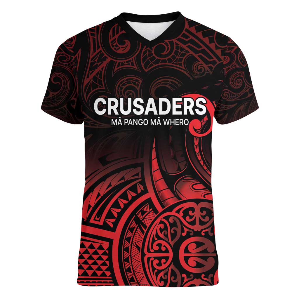 New Zealand Rugby Pacific Custom Women V-Neck T-Shirt Whatumoana Maori Tribal Tattoo LT9 Female Gold - Polynesian Pride