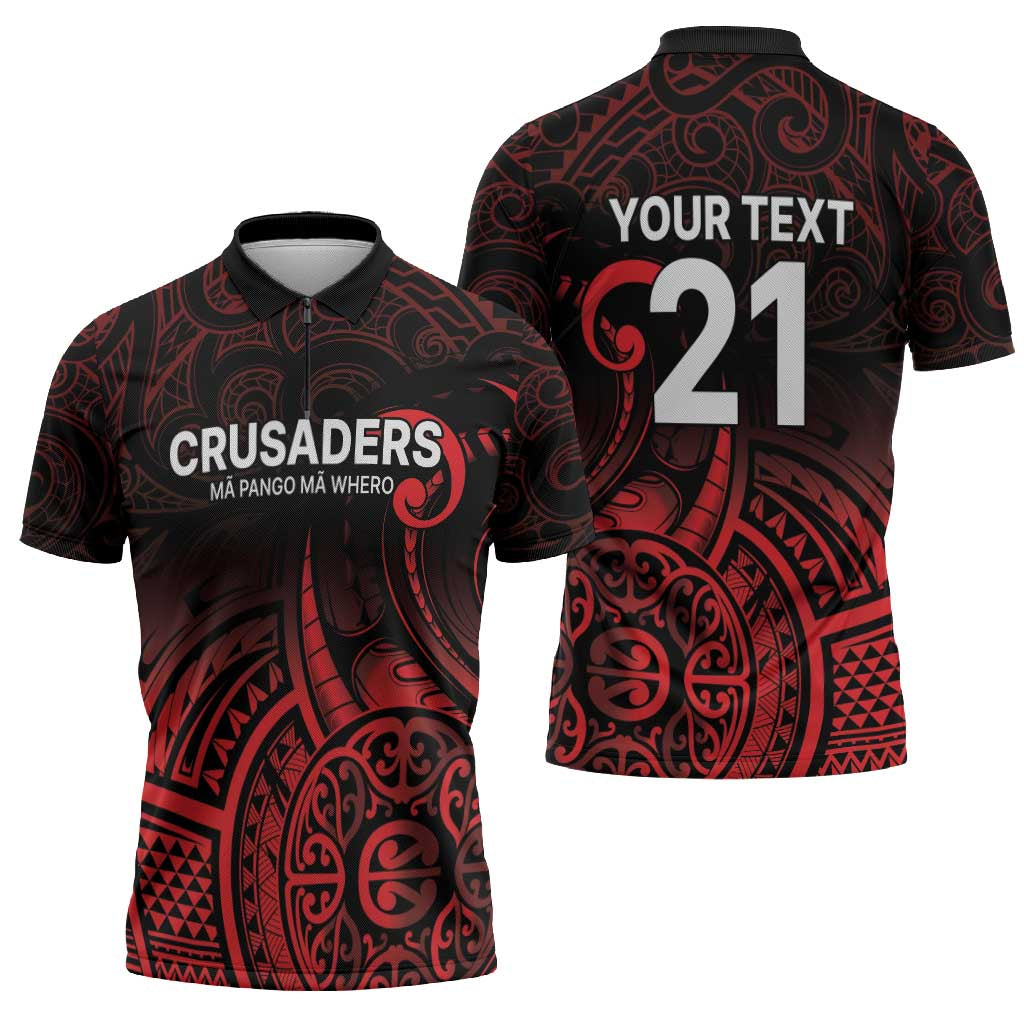 New Zealand Rugby Pacific Custom Zipper Polo Shirt Whatumoana Maori Tribal Tattoo LT9 - Polynesian Pride