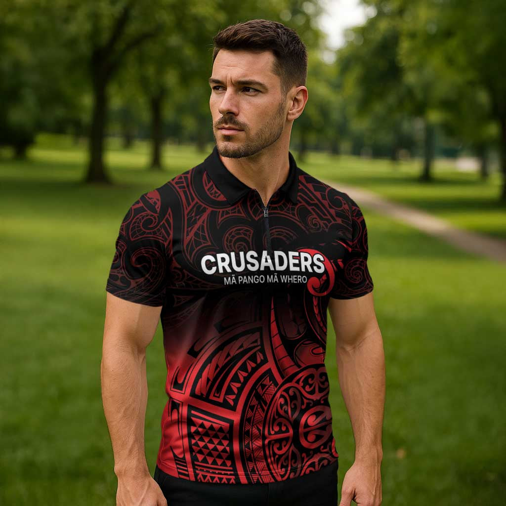 New Zealand Rugby Pacific Custom Zipper Polo Shirt Whatumoana Maori Tribal Tattoo LT9 - Polynesian Pride