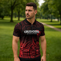 New Zealand Rugby Pacific Custom Zipper Polo Shirt Whatumoana Maori Tribal Tattoo LT9 - Polynesian Pride