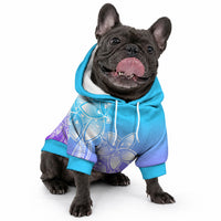 Polynesian Pride Plumeria Flowers Pet Hoodie Polynesian Tribal Gradient Purple LT9 - Polynesian Pride
