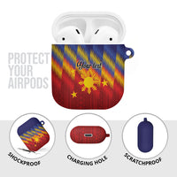 Personalized Philippines Eight Rays Sun AirPods Case Traditional Filipino Igorot Pattern Motif