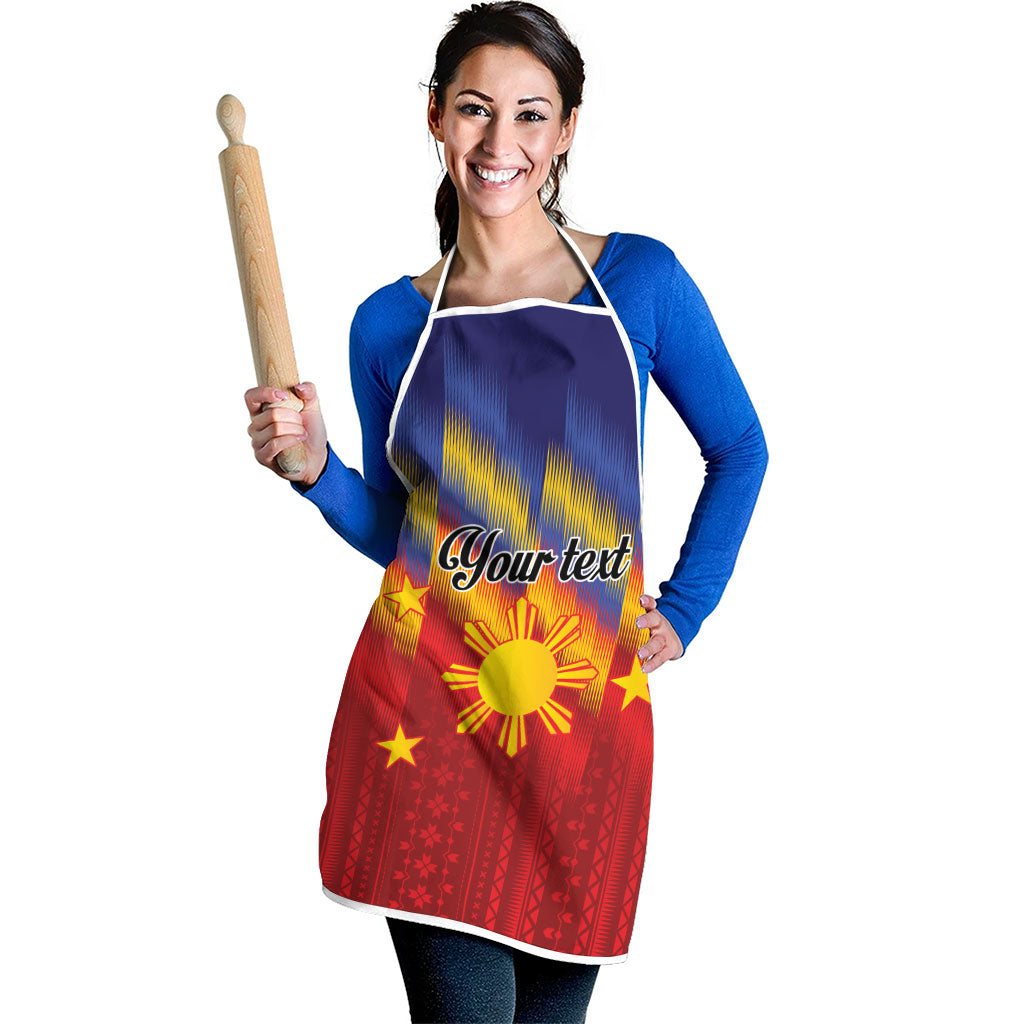 Personalized Philippines Eight Rays Sun Apron Traditional Filipino Igorot Pattern Motif