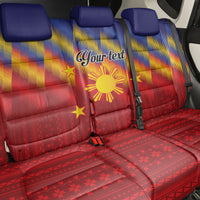 Personalized Philippines Eight Rays Sun Back Car Seat Cover Traditional Filipino Igorot Pattern Motif