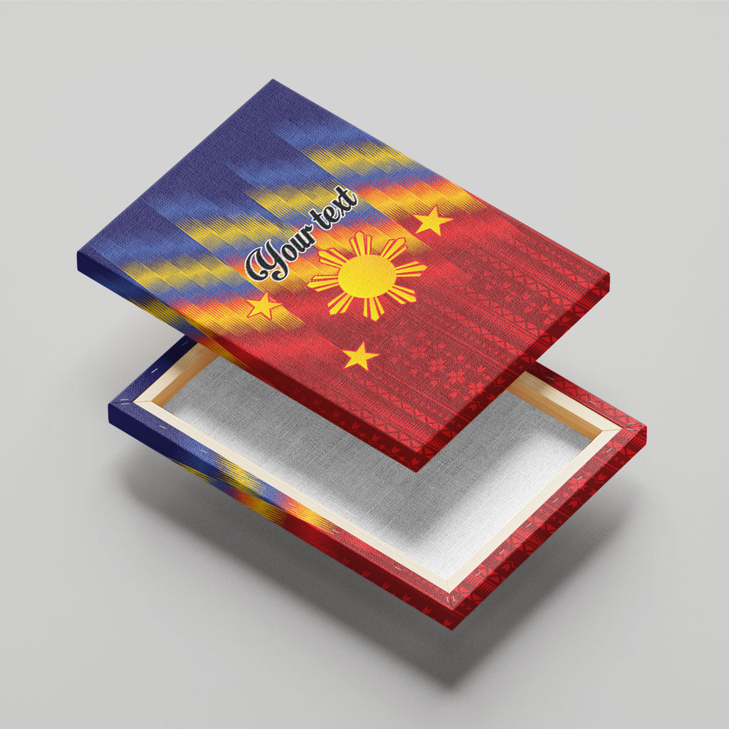 Personalized Philippines Eight Rays Sun Canvas Wall Art Traditional Filipino Igorot Pattern Motif