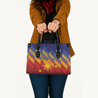 Personalized Philippines Eight Rays Sun Leather Bag Traditional Filipino Igorot Pattern Motif