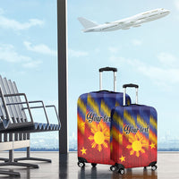 Personalized Philippines Eight Rays Sun Luggage Cover Traditional Filipino Igorot Pattern Motif