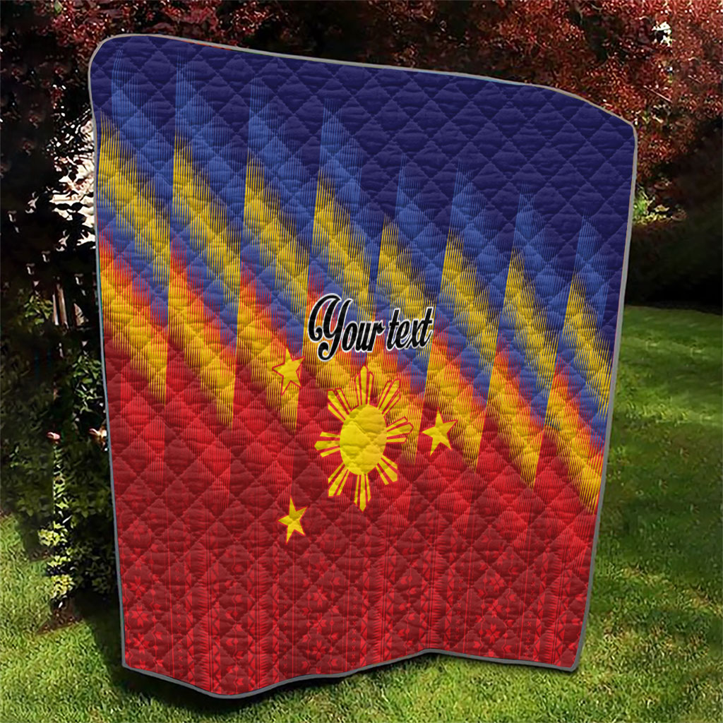 Personalized Philippines Eight Rays Sun Quilt Traditional Filipino Igorot Pattern Motif