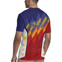Personalized Philippines Eight Rays Sun Rugby Jersey Traditional Filipino Igorot Pattern Motif