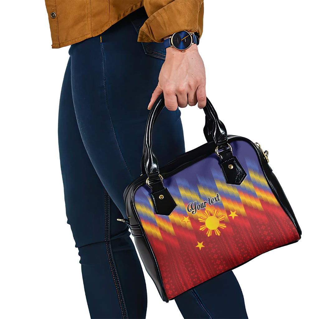 Personalized Philippines Eight Rays Sun Shoulder Handbag Traditional Filipino Igorot Pattern Motif