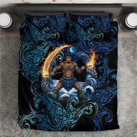 Samoa Siva Afi Bedding Set Fireknife Fire Dance Pacific Tribal Motif