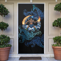 Samoa Siva Afi Door Cover Fireknife Fire Dance Pacific Tribal Motif