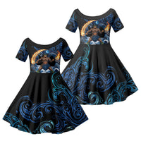 Samoa Siva Afi Family Matching Tank Maxi Dress and Hawaiian Shirt Fireknife Fire Dance Pacific Tribal Motif