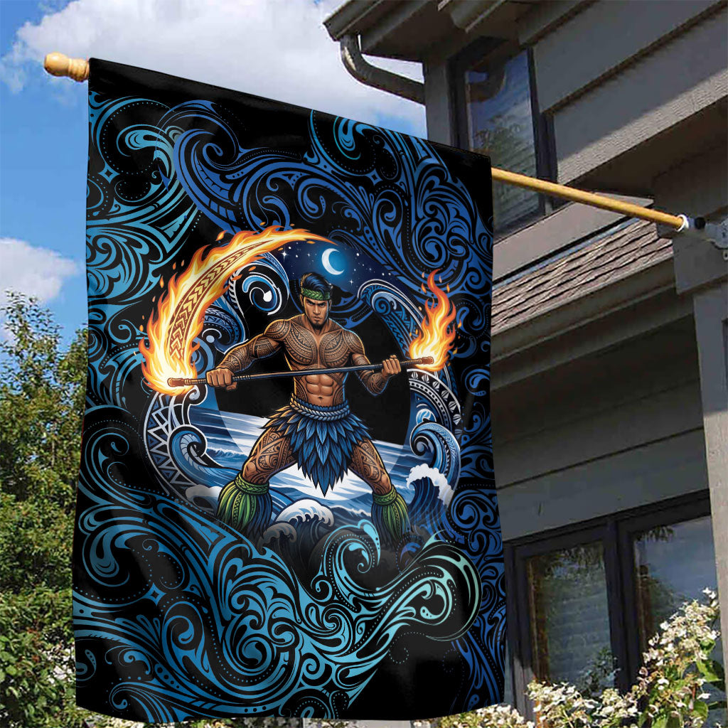 Samoa Siva Afi Garden Flag Fireknife Fire Dance Pacific Tribal Motif