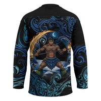Samoa Siva Afi Hockey Jersey Fireknife Fire Dance Pacific Tribal Motif