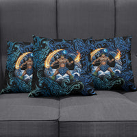 Samoa Siva Afi Pillow Cover Fireknife Fire Dance Pacific Tribal Motif