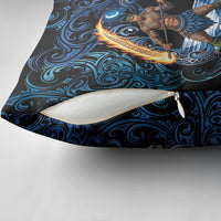 Samoa Siva Afi Pillow Cover Fireknife Fire Dance Pacific Tribal Motif