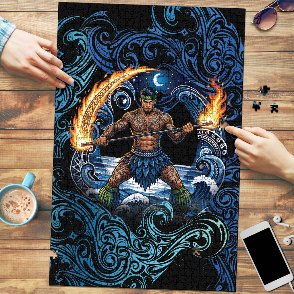 Samoa Siva Afi Puzzle Fireknife Fire Dance Pacific Tribal Motif