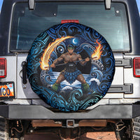 Samoa Siva Afi Spare Tire Cover Fireknife Fire Dance Pacific Tribal Motif