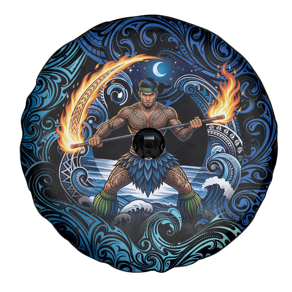 Samoa Siva Afi Spare Tire Cover Fireknife Fire Dance Pacific Tribal Motif