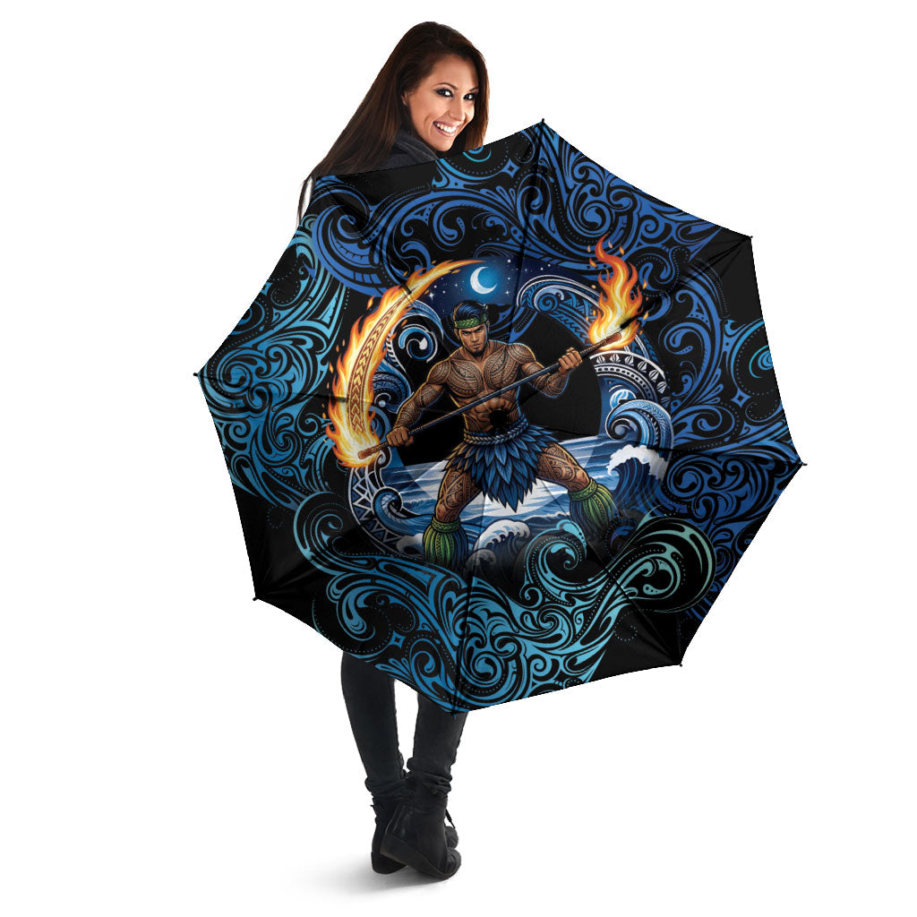 Samoa Siva Afi Umbrella Fireknife Fire Dance Pacific Tribal Motif