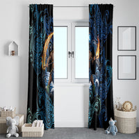 Samoa Siva Afi Window Curtain Fireknife Fire Dance Pacific Tribal Motif
