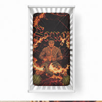 Samoa Siva Afi Dance Fireknife Baby Bed Cover Polynesian Heritage Fire Dance LT9 28 × 52 in Black - Polynesian Pride