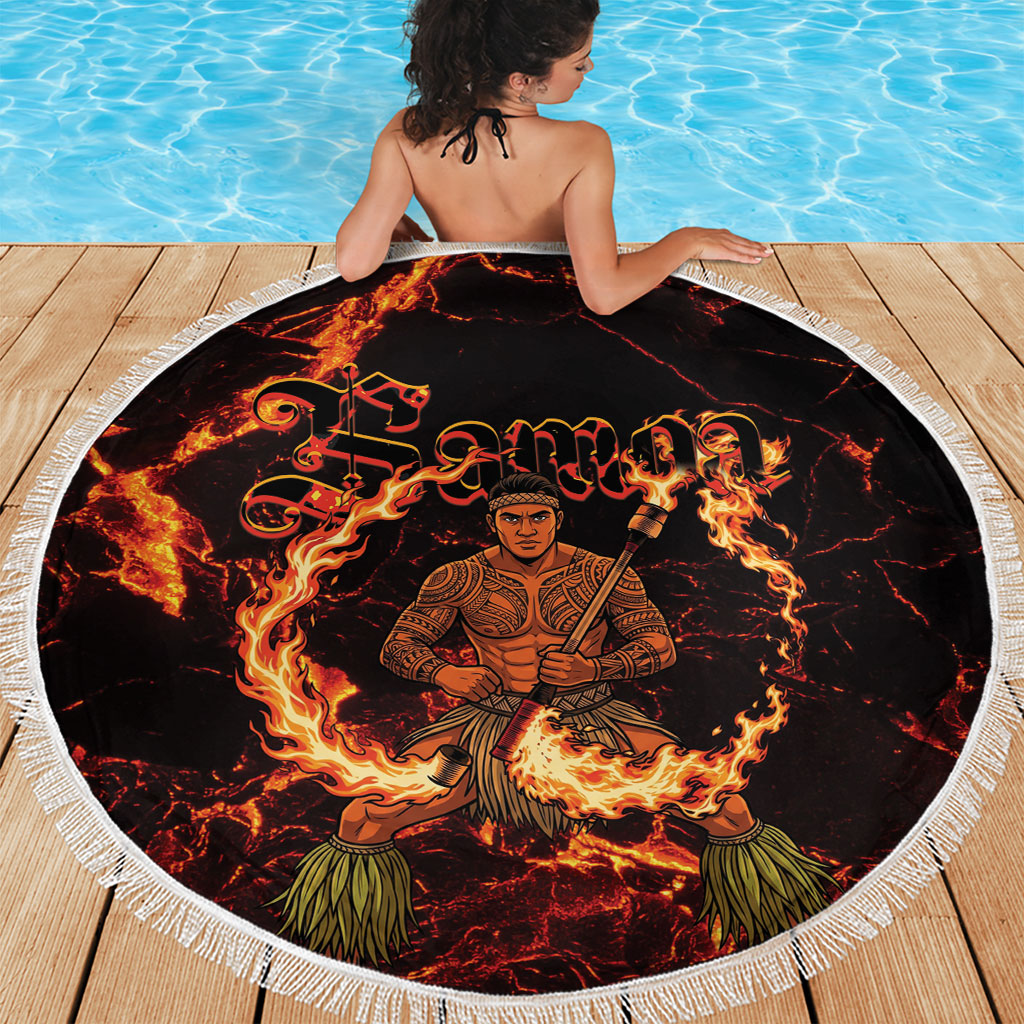 Samoa Siva Afi Dance Fireknife Beach Blanket Polynesian Heritage Fire Dance