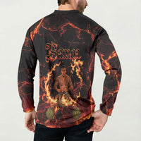 Samoa Siva Afi Dance Fireknife Button Sweatshirt Polynesian Heritage Fire Dance