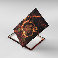 Samoa Siva Afi Dance Fireknife Canvas Wall Art Polynesian Heritage Fire Dance