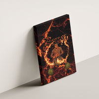 Samoa Siva Afi Dance Fireknife Canvas Wall Art Polynesian Heritage Fire Dance