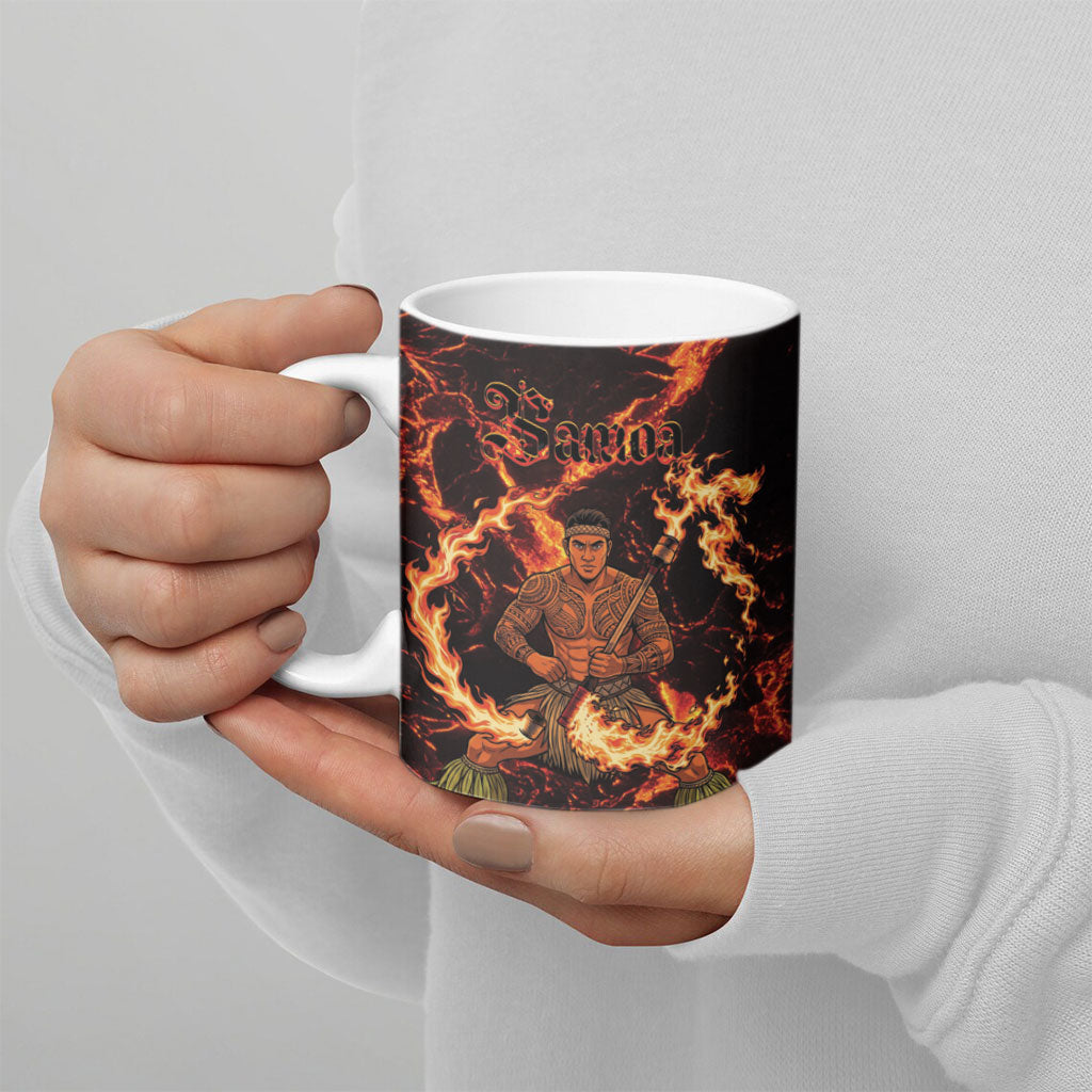 Samoa Siva Afi Dance Fireknife Ceramic Mug Polynesian Heritage Fire Dance