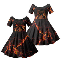 Samoa Siva Afi Dance Fireknife Family Matching Long Sleeve Bodycon Dress and Hawaiian Shirt Polynesian Heritage Fire Dance