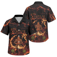 Samoa Siva Afi Dance Fireknife Family Matching Summer Maxi Dress and Hawaiian Shirt Polynesian Heritage Fire Dance