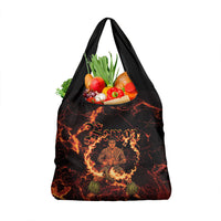 Samoa Siva Afi Dance Fireknife Grocery Bag Polynesian Heritage Fire Dance