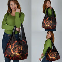 Samoa Siva Afi Dance Fireknife Grocery Bag Polynesian Heritage Fire Dance