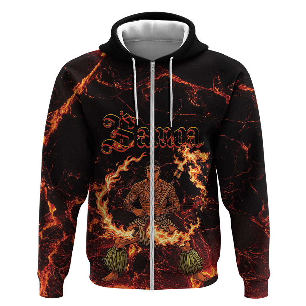 Samoa Siva Afi Dance Fireknife Hoodie Polynesian Heritage Fire Dance