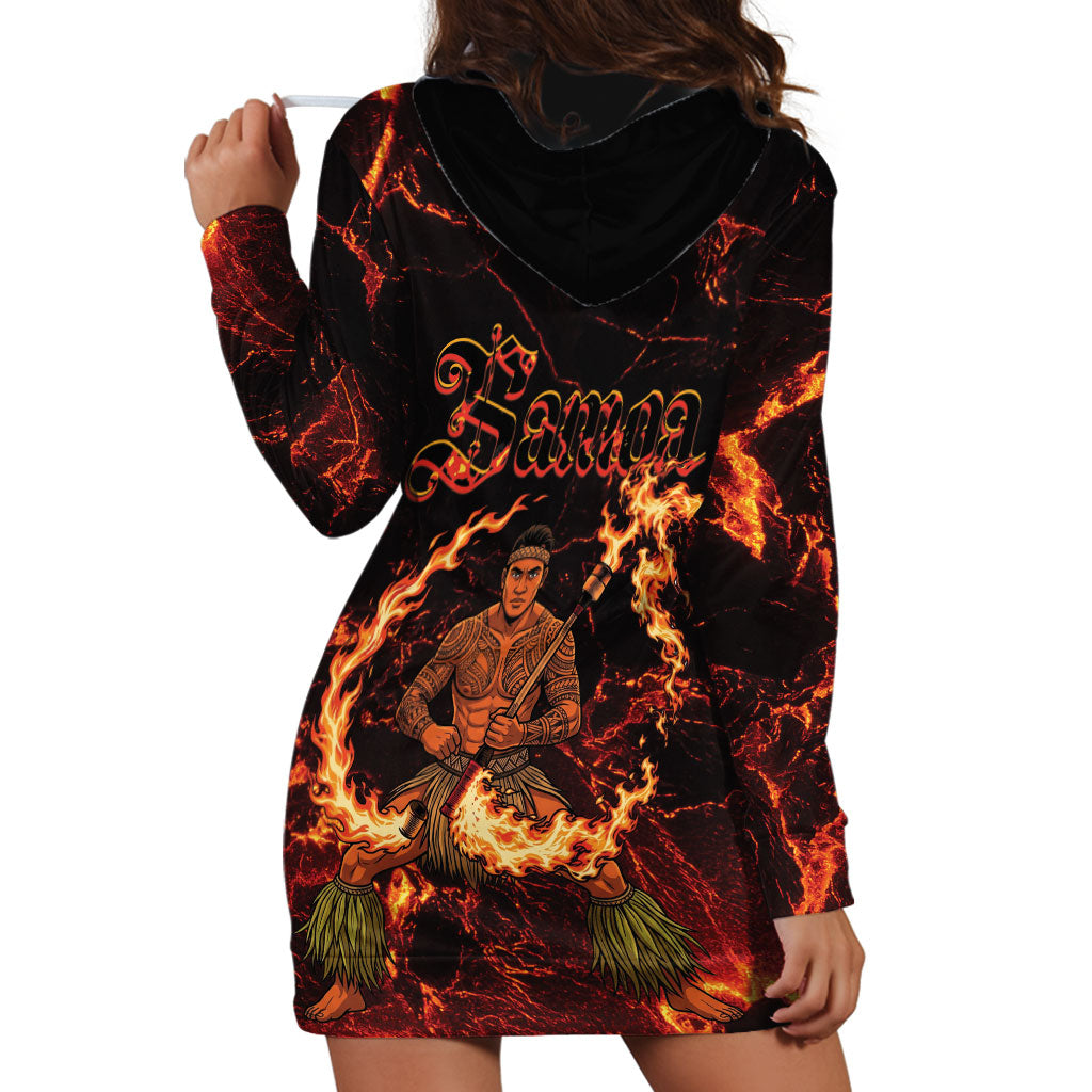 Samoa Siva Afi Dance Fireknife Hoodie Dress Polynesian Heritage Fire Dance
