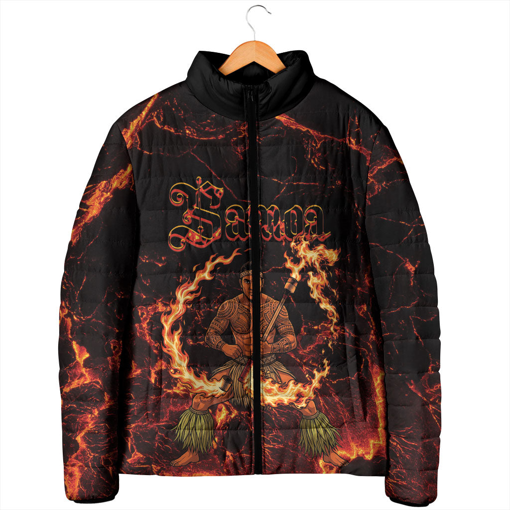 Samoa Siva Afi Dance Fireknife Padded Jacket Polynesian Heritage Fire Dance