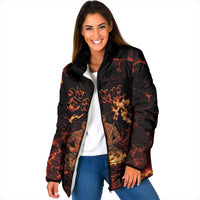 Samoa Siva Afi Dance Fireknife Padded Jacket Polynesian Heritage Fire Dance