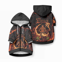 Samoa Siva Afi Dance Fireknife Pet Hoodie Polynesian Heritage Fire Dance LT9 Zip-up Black - Polynesian Pride