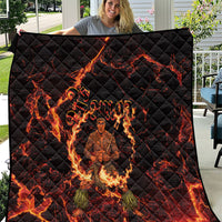 Samoa Siva Afi Dance Fireknife Quilt Polynesian Heritage Fire Dance