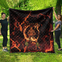 Samoa Siva Afi Dance Fireknife Quilt Polynesian Heritage Fire Dance