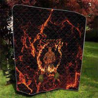 Samoa Siva Afi Dance Fireknife Quilt Polynesian Heritage Fire Dance